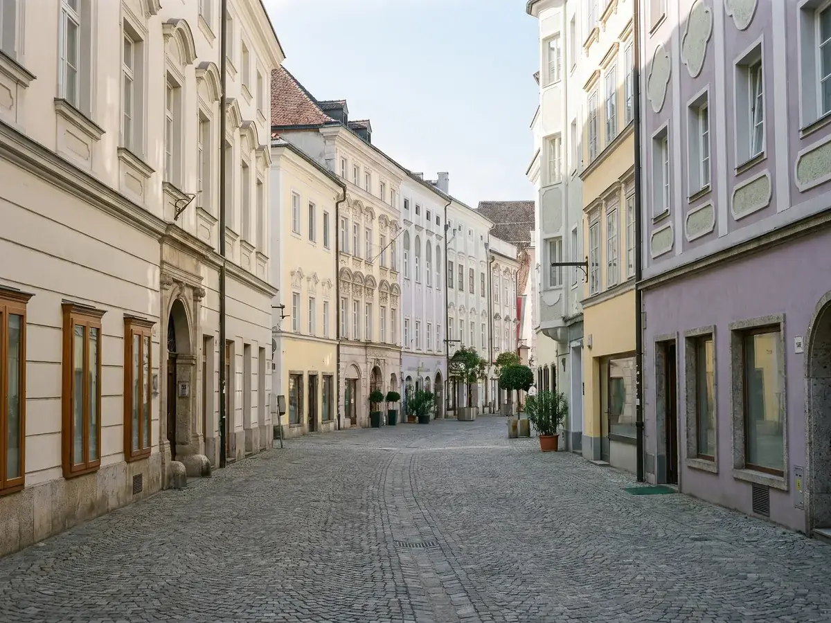 Wohnbebauung, wie sie für Linz typisch ist